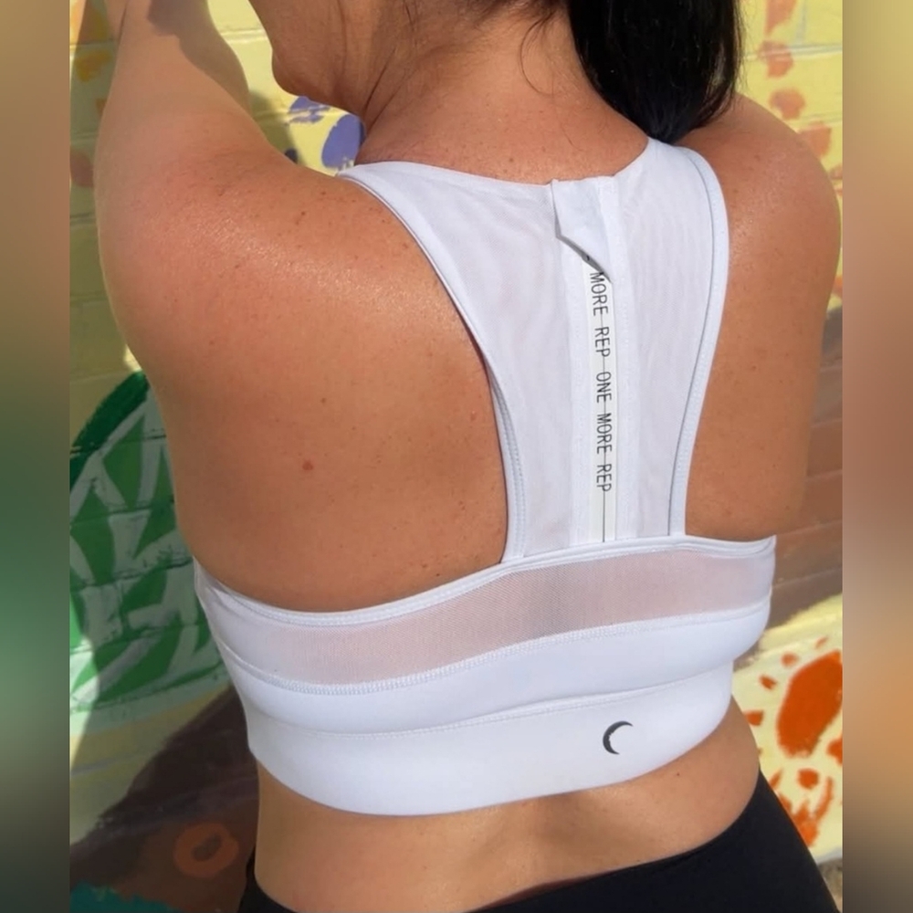 Zyia Active‎ Mesh High Neck Racerback Sports Bra Women's M Athleisure Yoga